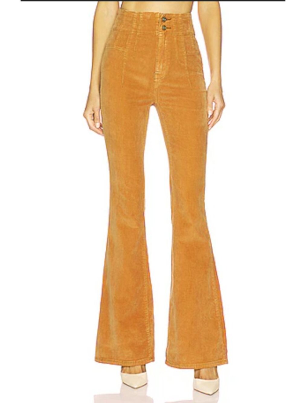 FREE PEOPLE x We The Free Jayde Cord Flare Mustard Yellow 29